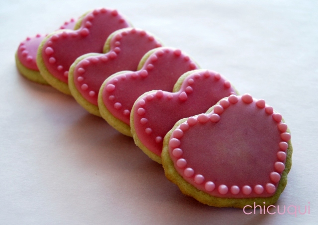 corazones rosas 008 galletas decoradas decorated cookies san valentin