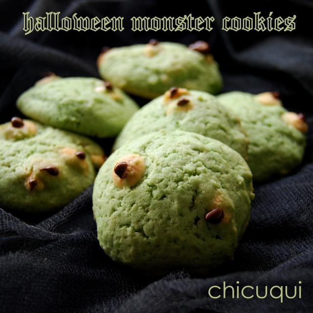 Galletas monster cookies para Halloween 