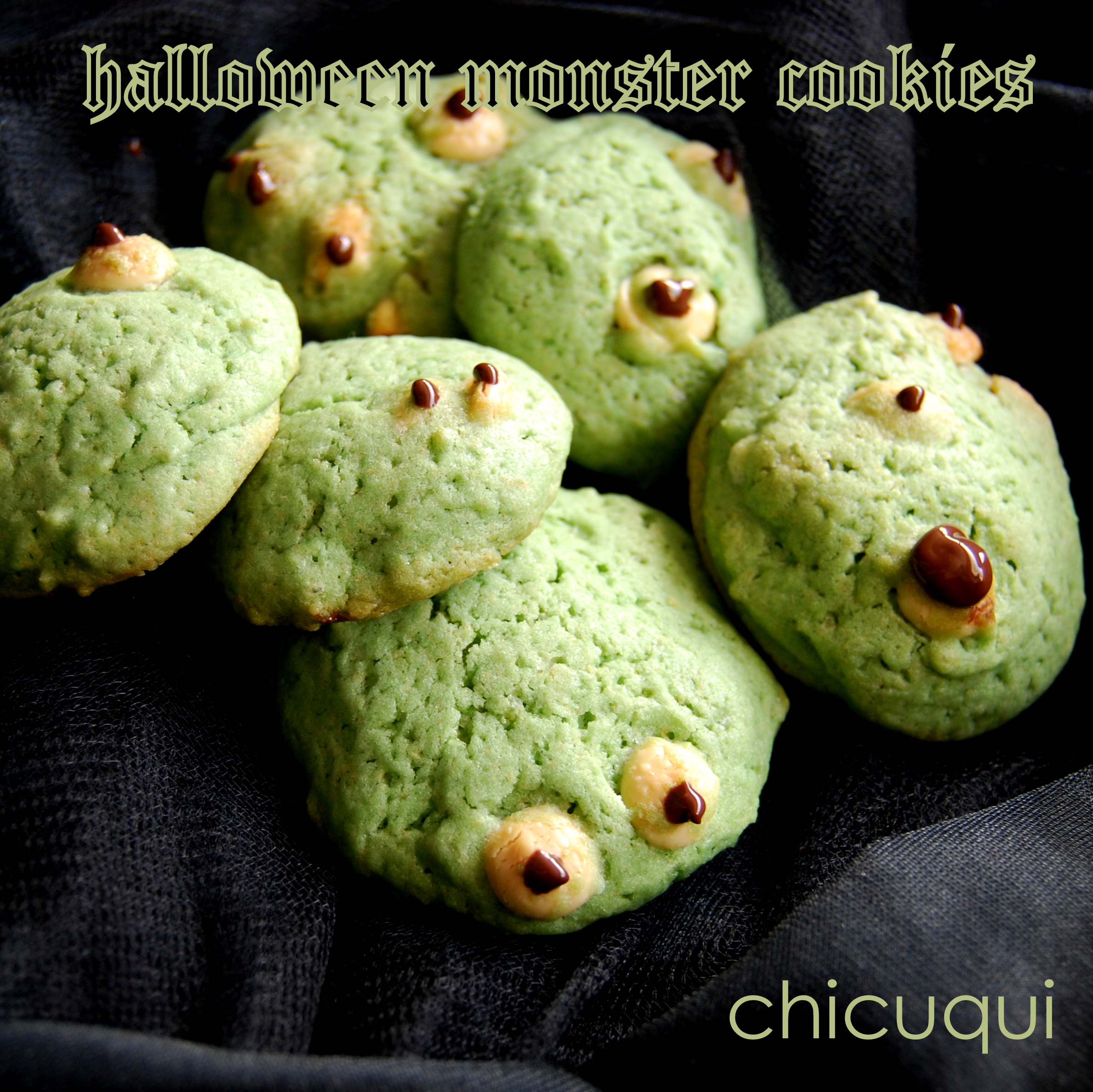 halloween receta de monster cookies en chicuqui galletas decoradas