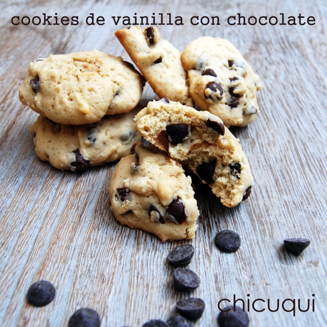 Receta de cookies de vainilla con chocolate chicuqui .com