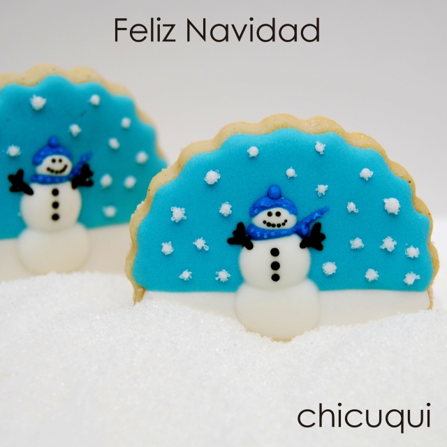 Navidad galletas decoradas muñeco de nieve tutorial chicuqui.com